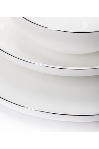 Maxx Doria Sky Platinum 12 Kişilik 58 Parça Yemek Takımı Pa2072 Beyaz - Gümüş