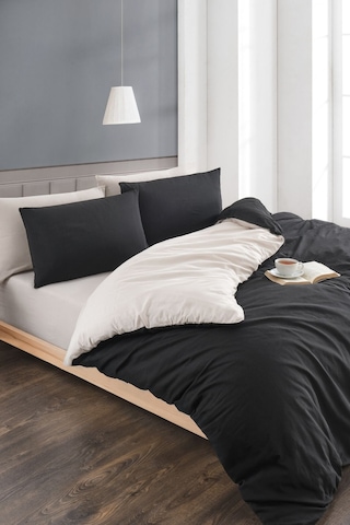 Veramoni Soft Dreams Soft Dreams Çift Kişilik Pamuklu Desenli Nevresim Takımı - Siyah-bej