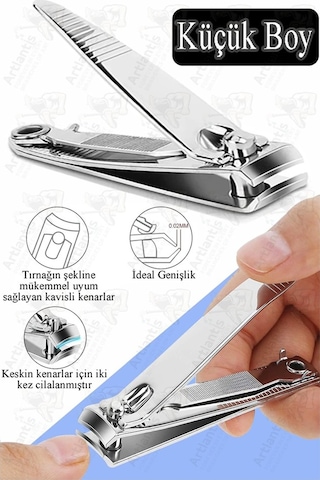 Tırnak Makası Küçük 1 Adet Premium El Ve Ayak Tırnağı Makası Törpülü Paslanmaz Çelik Hassas Kesim Erkek Kadın Çocuk
