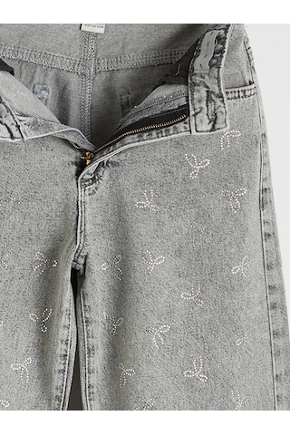 Lc Waikiki Karışık Wideleg Taşlı Kız Çocuk Jean Pantolon Karısık