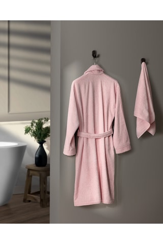 Madame Coco Avril Şalyaka Unisex Bornoz Set 8684427025574 Pudra