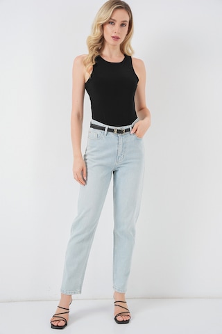 Bigdart Kadın Halter Yaka Çıtçıtlı Body 972 - Siyah