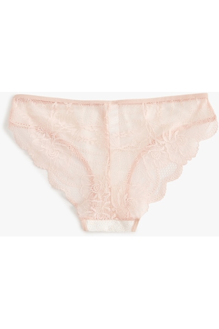 Koton Brazilian Külot Dantelli Pamuklu Pembe 4slk30022mk Gül