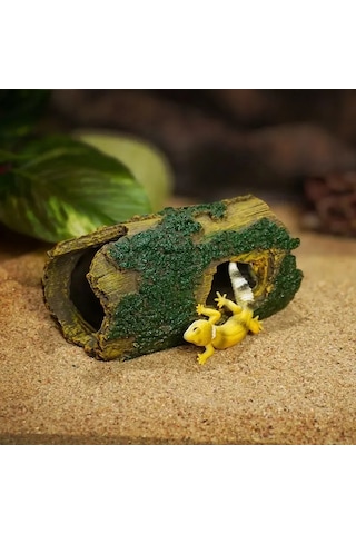 Vkemall Akvaryum Ağaç Delik Resin Dekorasyonu - Balıklar İçin Gizlenme Yeri Ve Orman Manzaralı Süs