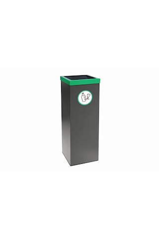 Metal Geri Dönüşüm Sıfır Atık Kutusu Elektrostatik Toz Boyalı Siyah