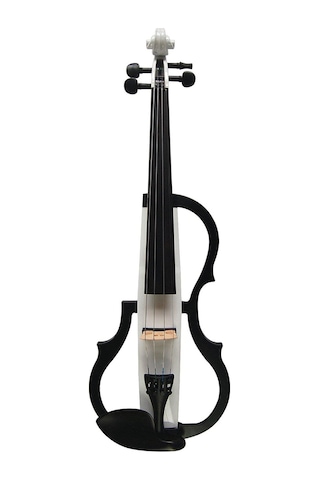 Kinglos Kng Sdds-1802 Elektro Keman 4/4 - Beyaz Kutulu Zarif Beyaz Parlak Finish, Amfi Uyumluluğu Ve Profesyonel Performans İçin Hafif Kompakt Yapı