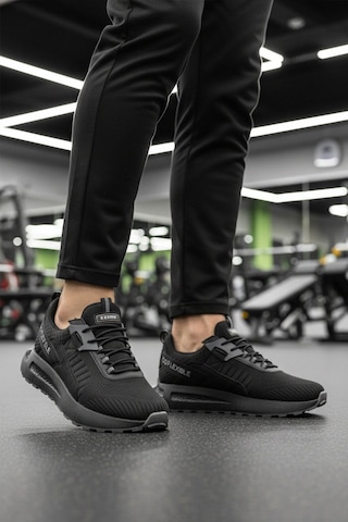 Walkway Siyah Fileli Hafif Esnek Hafızalı Taban Erkek Spor Ayakkabı Bst-654 M Siyah