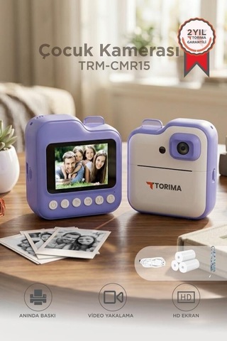 Özel Üretim Renkli Eğlence Çocuk Kamerası Çocuklar İçin Dijital Fotoğraf Makinesi Cmr15 Mor