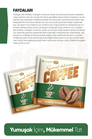 Collagen Life Hindiba, Kollajen, Garsinya Ve Çörek Otu Içeren Detox Kahve 2 Li Fırsat Diğer