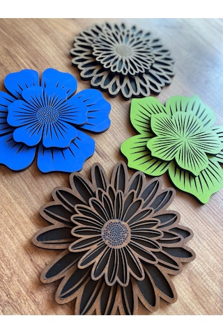 8'li Büyük Boy Ve Küçük Boy Ahşap Nihale Seti 6