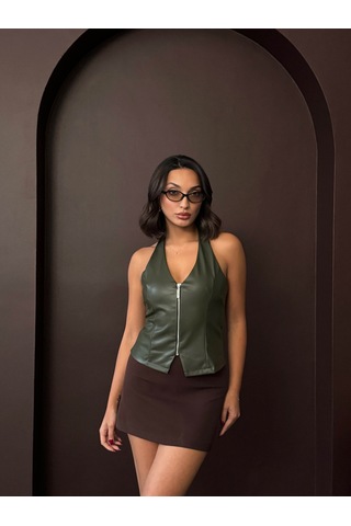 Verymoda Sunideri Fermuarlı Yelek Vmf2036 Haki