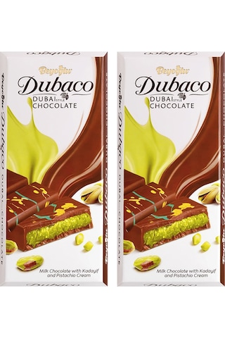 Beyoğlu Dubaco Çıtır Kadayıflı Ve Antep Fıstıklı Çikolata 95 Gr X 2 Adet