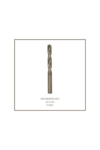 Hss Matkap Ucu 15,5 Mm, Metal, Ahşap, Plastik İçin 4 Adet