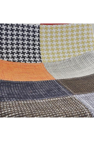 T.conept Renkli Patchwork Sandalye Siyah Ayaklı renkli