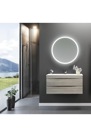 Orka Vento 100 Cm Mdf Dublin Banyo Dolabı Alt Modül Ve Lavabo Çok Renkli
