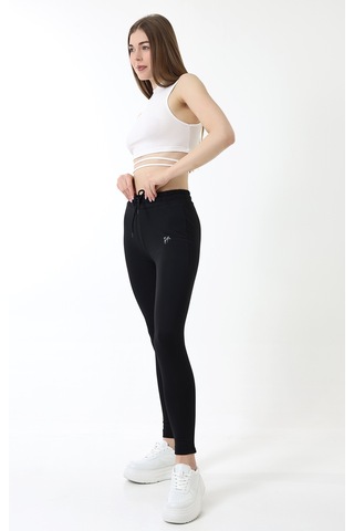 Winmoda34 Dalgıç Tayt Eşofman Push Up Beli Lastikli Siyahh