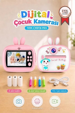 Özel Üretim Çocuk Termal Kamera Cmr18 Pembe Aktivite Kamerası Anı Kamerası