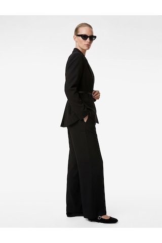 Koton Kemer Detaylı Uzun Kollu Peplum Kruvaze Yaka Blazer Ceket Siyah 6sak50072uw
