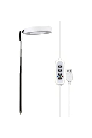 Skycity Bitki Büyüme Lambası, Tam Spektrum 48 Led, 3-9-12 Saat Zamanlayıcı, 10 Seviye Parlaklık, Alüminyum Gövde, Teleskopik Ayaklı Diğer