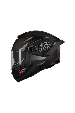 Mt Helmets Thunder 4 Sv Luminence D1 Motosiket Kaskı Mat Gri - Siyah