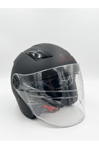 Oso Helmet Yarım Kask Gözlüklü Siyah - Xl Beden Oso Helmet Yarım Kask Gözlüklü Siyah - Xl Beden