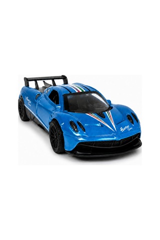 Mavi Metal Süper Spor Oyuncak Araba Martı Kapılı Açılır 1:64 Çek Bırak Model Araç