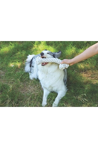 M-pets Coto Örgü Kemik Köpek Oyuncağı Beyaz 30 Cm 244-50012.01