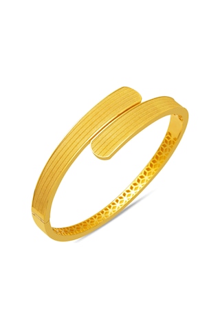 Bilezikci Sümela Hasır Taşsız Kelepçe Bilezik 14 Ayar