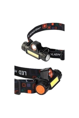 Ledli Şarjlı Kafa Lambası Led Şarjlı Su Geçirmez Kafa Feneri Çoklu Renk