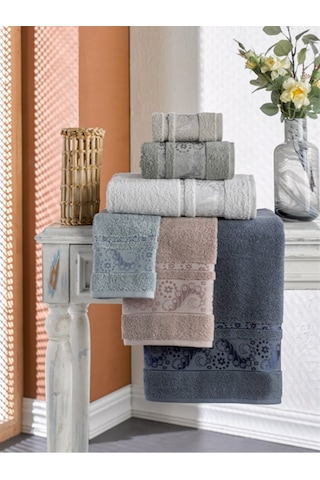 Durul Bukle Jakarlı Banyo Havlusu 70X140 6'Lı Paket Durul Bukle Jakarlı Banyo Havlusu 70X140 6'Lı Paket