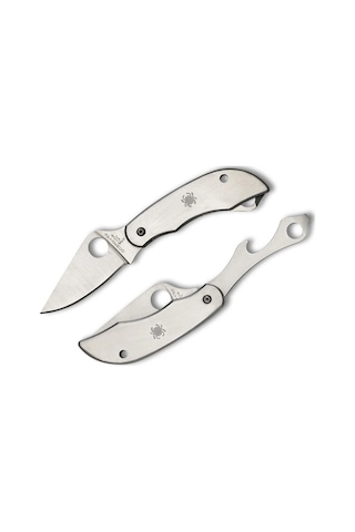 Spyderco Clipitool Bottle Opener/ Screwdriver Stainless Plainedge Kamp Çakı Gümüş