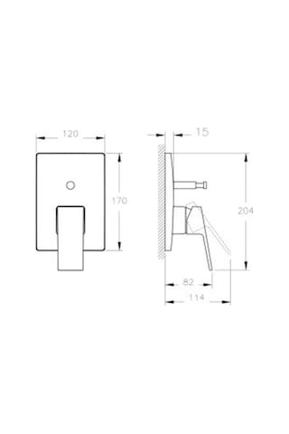 Artema Minimax Square Ank.banyo Bataryası Mnbx,mek,krom A43208 Ankastre Mekanik Batarya