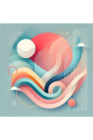 İskandinav Soyut Tablo Set Çerçevesiz 50x50cm Pvc Tablo 4'lü Set 011 Her Bir Tablo 50x50cm Büyüklüğündedir.