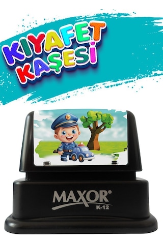Maxor Kaşe Kıyafet Kaşesi Polis Temalı Öğrenci Kaşesi / Kıyafet Etiketi / Kumaş Kıyafet Kaşesi