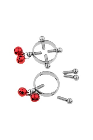 Homyl 2 Adet Kadın Meme Kalkan Halkası Vida Vücut Kırmızı Kırmızı