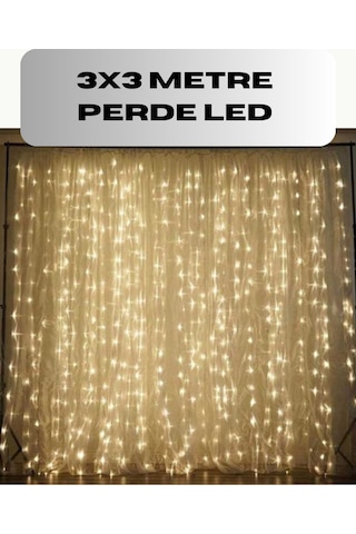 3x3 Perde Led Işık Şelale Model Özel Gün Dekoratif Aydınlatma Diğer
