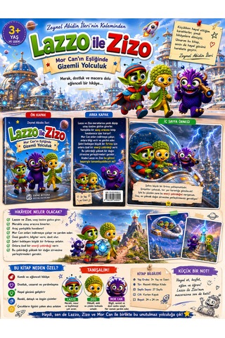 Lazzo İle Zizo Mor Can In Eşliğinde Gizemli Yolculuk 3+ Yaş Resimli Çocuk Kitabı
