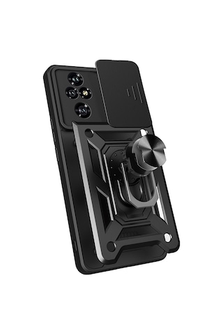 Nourthkiingdom Honor 200 Pro Uyumlu Kılıf Magnetik Standlı Kamera Korumalı Nrtk Sürgülü Vega Kapak-mavi Mavi