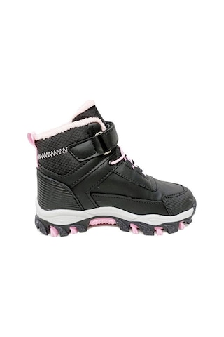 Callion 06p Deri Kız Çocuk Sneakers Bot Siyah Pembe Siyah