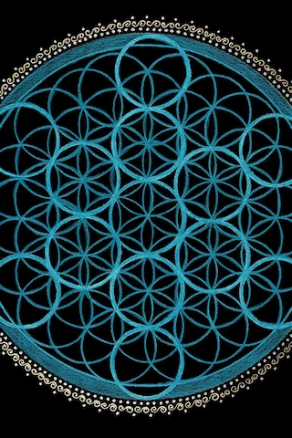 Duvar Örtüsü Yaşam Çiçeği Kutsal Geometri Soyut Sanatsal Dekoratif Duvar Örtüsü