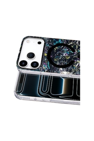Onegif - 210 - Apple iPhone Uyumlu 17 Pro Mila Dalgalı Magsafe Kapak - Glblseme - - Lacivert