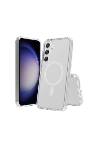 Samsung Galaxy Uyumlu S23 Fe Kılıf Wireless Mıknatıslı Tacsafe Şeffaf Sert Silikon Samsung Galaxy Uyumlu S23 Fe Kılıf Wireless Mıknatıslı Tacsafe Şeffaf Sert Silikon