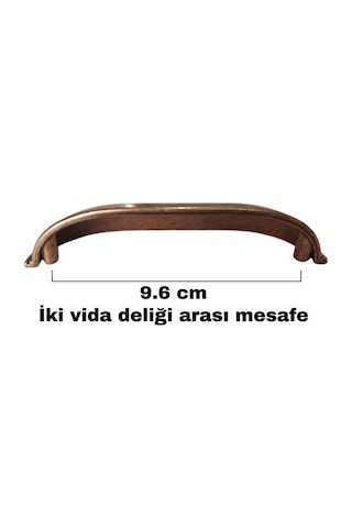 Tas Midye Çanak 96mm Antik Sarı Dolap Çekmece Vestiyer Mobilya Ku