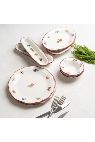Porser Rustik Grace Fulya 14 Parça Kahvaltı Takımı