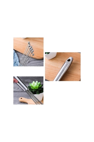 Primepickings Manuel Paslanmaz Cam Boncuk Yumurta Çırpma Teli 12 Inç Ev Mutfak El Aletleri Tip C Yumurtlama Pişirme Diğer