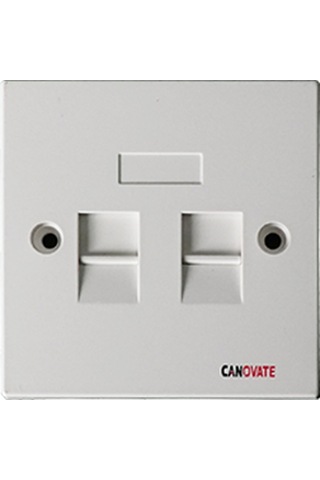 Canovate 25 Adet Faceplate 2 Port 86X86 Tip Fildişi Data Prizi