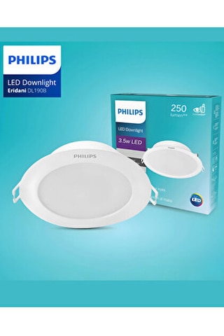 Philips Eridani Dl190b 3.5w 80mm Delik Çapı 4000k Gün Işığı 250lümen Beyaz