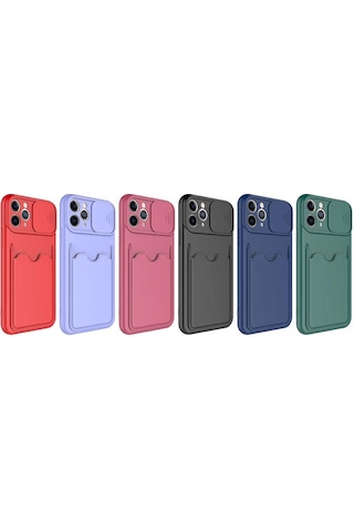 Apple Uyumlu iPhone 11 Pro Max Uyumlu Kartix Kılıf-koyu Mor Koyu Mor -