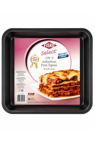 Fisko Fırın Tepsisi 40x29-4 Cm Derinlik Siyah