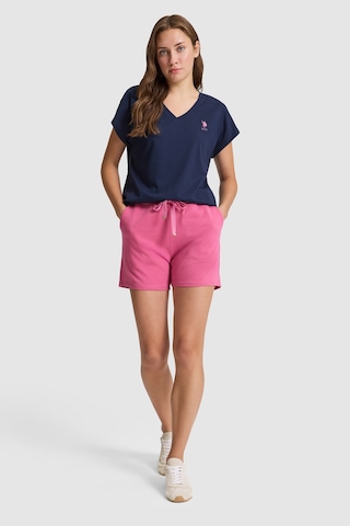 U.s. Polo Assn. Kadın Fuşya Şort Örme 50323525-vr023 Fusya